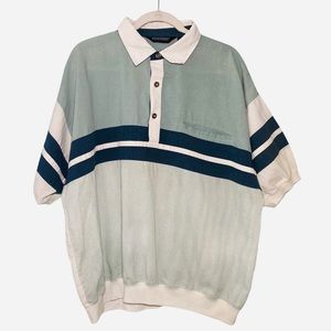 VTG Knightsbridge Polo Shirt Color Block Striped